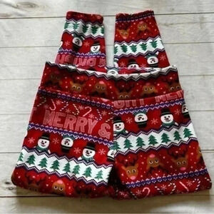 NOBoundaries Women’s fleece lined Pajamas holiday Christmas sizeXL (15-17) Xmas